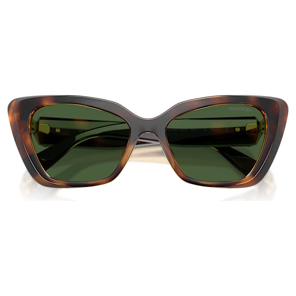 Sunglasses, Cat-eye shape, SK6047, Light brown - Swarovski, 5737924