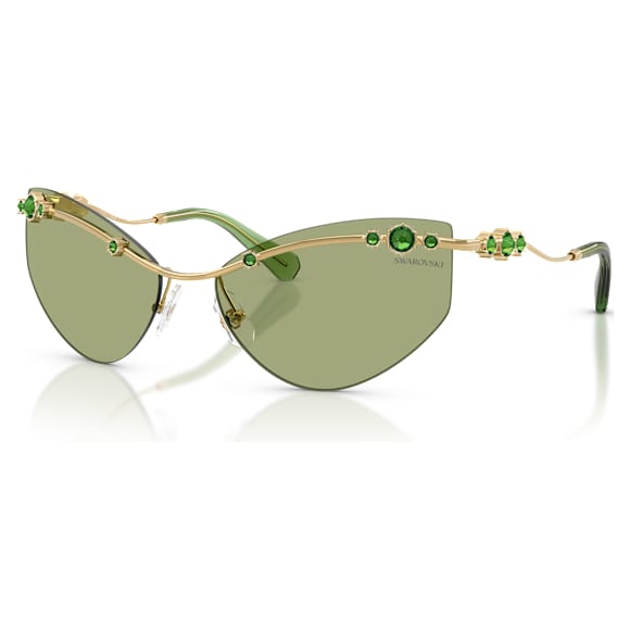Sunglasses, Cat-eye shape, SK7039, Gold tone - Swarovski, 5738134