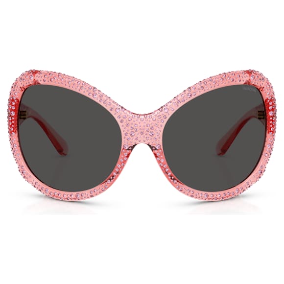 Sunglasses, Oversized, Cat-eye shape, SK6052, Pink - Swarovski, 5738137