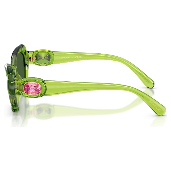 Sunglasses, Pillow shape, SK6050, Green - Swarovski, 5738140