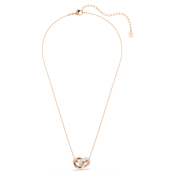 Přívěsek Dextera, Kulatý výbrus, Bílá, Povrchová úprava z 18k růžového zlata - Swarovski, 5738200