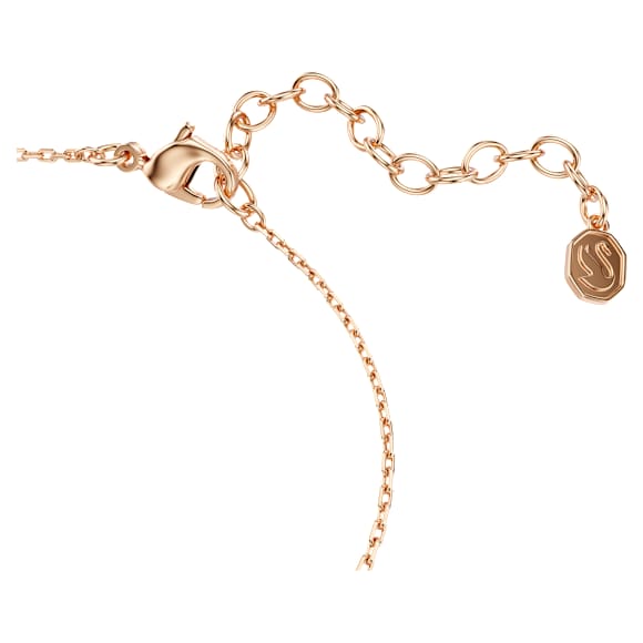 Náramek Swan, Různé výbrusy, Labuť, Bílá, Povrchová úprava z 18k růžového zlata - Swarovski, 5738202