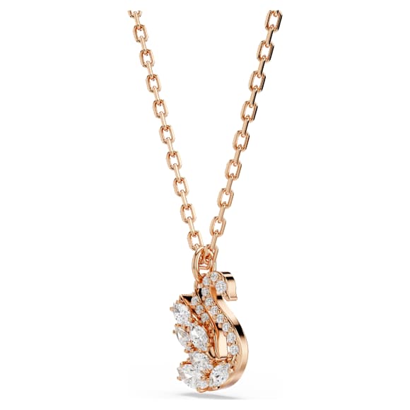 Swan ペンダント, ミックスカット, スワン, ホワイト, ローズゴールドトーン・プレーティング - Swarovski, 5738203