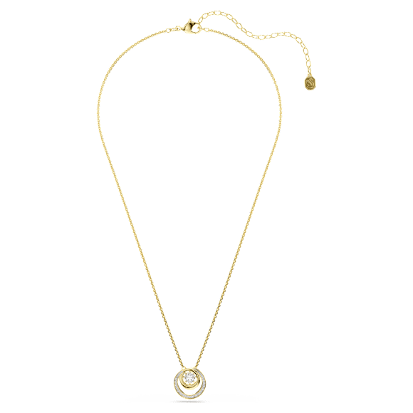 Colgante Hyperbola, Talla redonda, Blanco, Acabado en oro de 18 quilates - Swarovski, 5738248