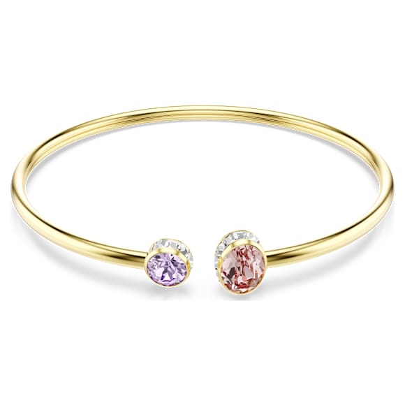 Chroma bangle, Mixed cuts, Multicolored, Gold-tone plated - Swarovski, 5738475