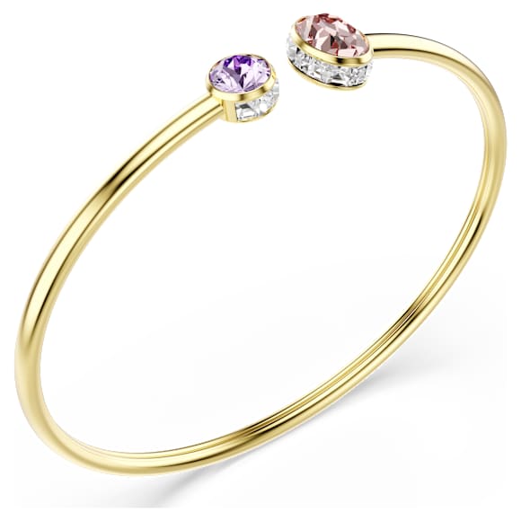 Chroma bangle, Mixed cuts, Multicolored, Gold-tone plated - Swarovski, 5738475