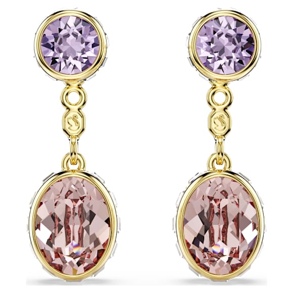 Pendientes Chroma, Tallas mixtas, Multicolores, Acabado en oro de 18 quilates - Swarovski, 5738478