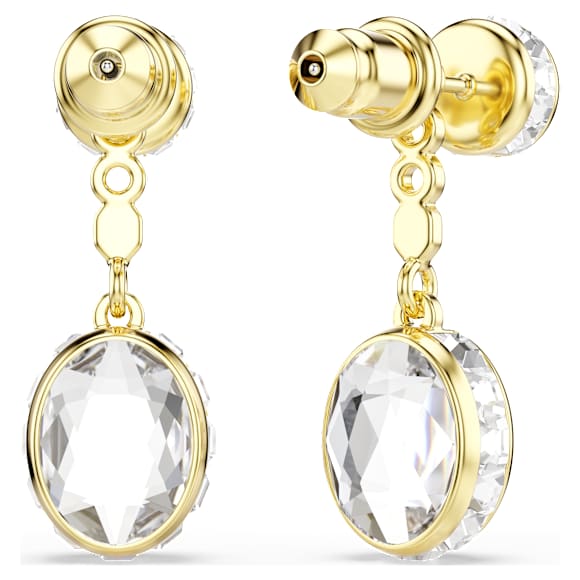 Chroma drop earrings, Mixed cuts, Multicoloured, 18K gold finish - Swarovski, 5738478