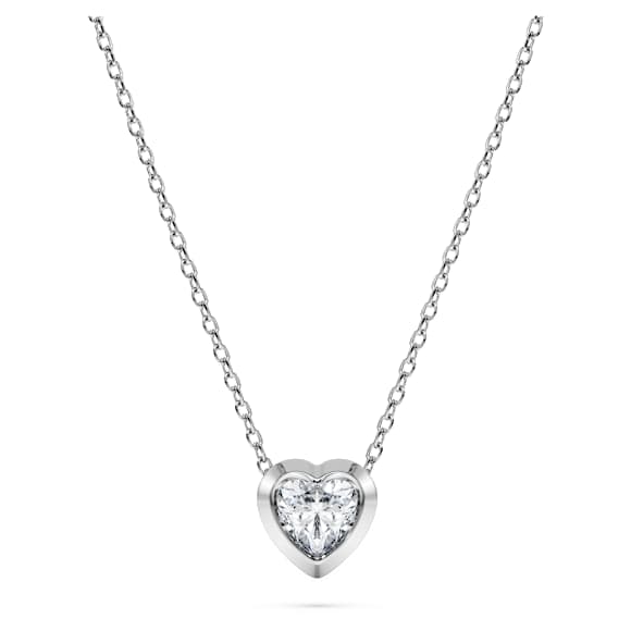 Pendentif Eternity, Diamants de synthèse 0,5 ct tw, Forme de cœur, Argent sterling - Swarovski, 5738609