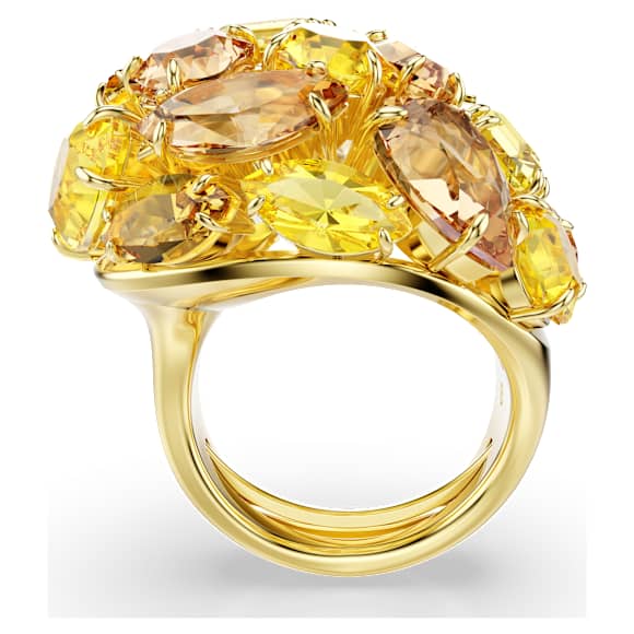 Bague cocktail Gema, Tailles variées, Jaune, Placage de ton or - Swarovski, 5739823