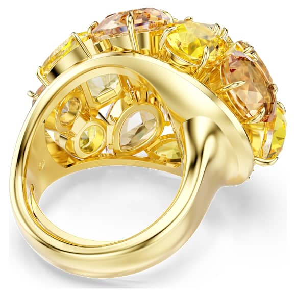 Bague cocktail Gema, Tailles variées, Jaune, Placage de ton or - Swarovski, 5739823