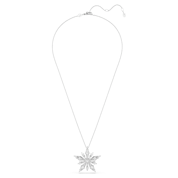 Idyllia ペンダント／ブローチ, 星, ホワイト, ロジウム・プレー