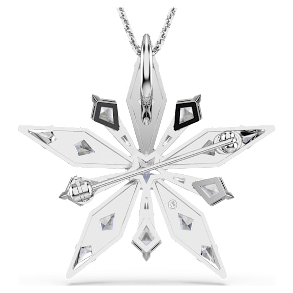 Idyllia pendant, Star, White, Rhodium plated - Swarovski, 5740116