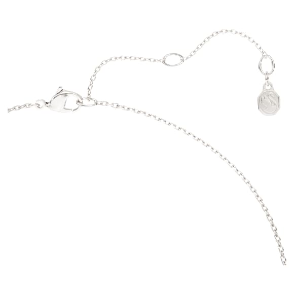 Swarovski Classica 項鏈, 圓形切割, 白色, 925 銀 - Swarovski, 5740342