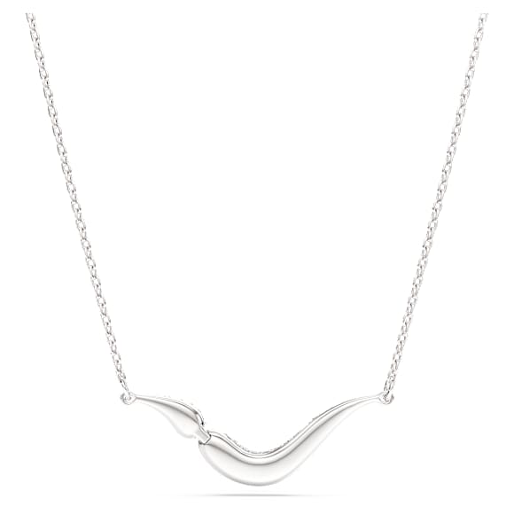 Swarovski Classica 項鏈, 圓形切割, 白色, 925 銀 - Swarovski, 5740342