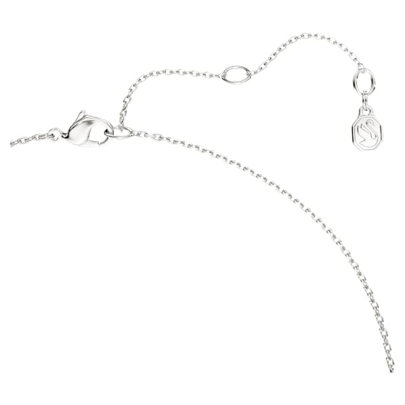 Swarovski Classica 鏈墜, 圓形切割, 環環相扣, 白色, 925 銀 - Swarovski, 5740343