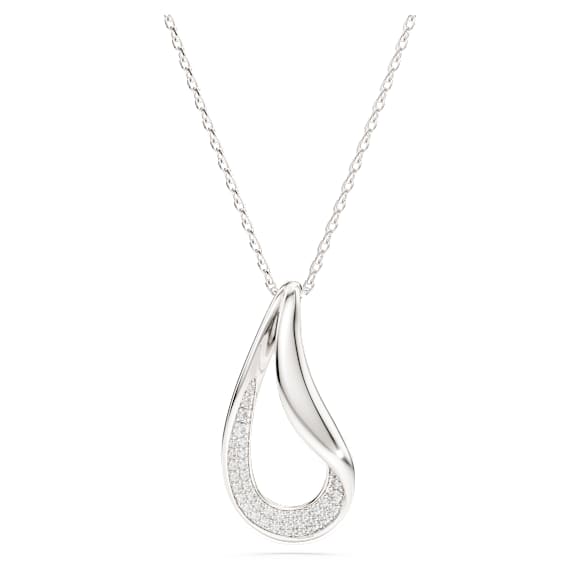 Wisiorek Swarovski Classica, Szlif okrągły, Długi, Biały, Srebro próby 925 - Swarovski, 5740344