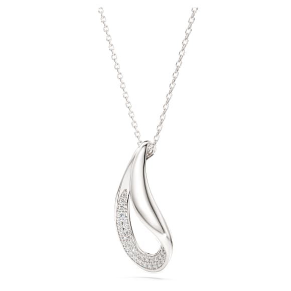 Wisiorek Swarovski Classica, Szlif okrągły, Długi, Biały, Srebro próby 925 - Swarovski, 5740344