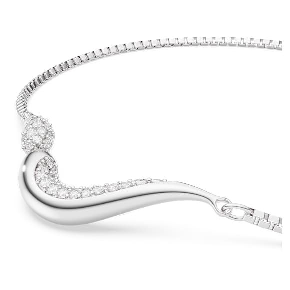 Bracelet Classica, Taille ronde, Blanc, Argent sterling - Swarovski, 5740349