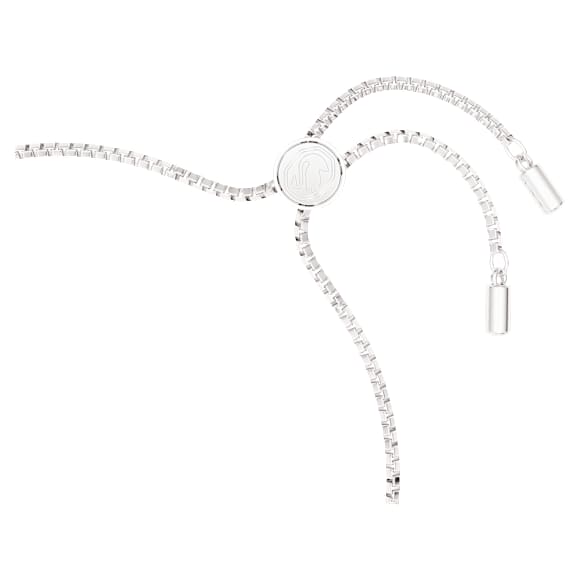 Braccialetto Classica, Taglio Round, Bianco, Argento sterling - Swarovski, 5740349