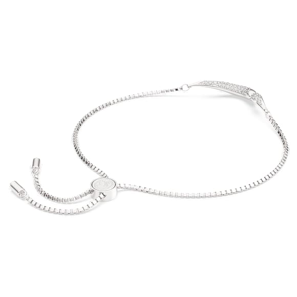 Classica bracelet, Round cut, White, Sterling silver - Swarovski, 5740349