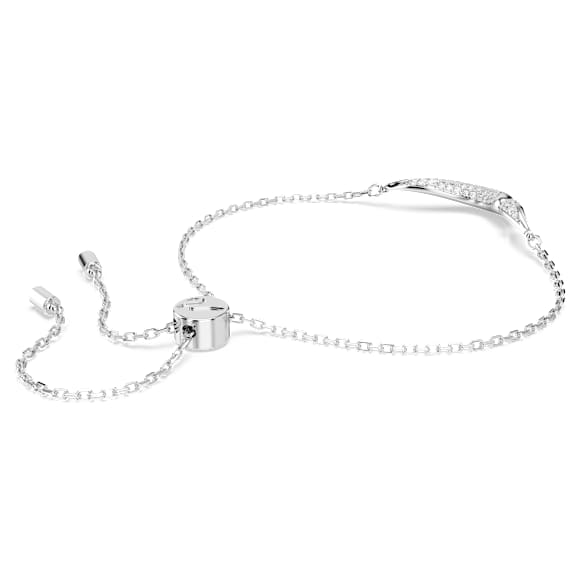 Brățară Classica, Tăietură rotundă, Alb, Argint veritabil - Swarovski, 5740349