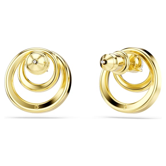 Hyperbola Oorknopjes, Ronde slijpvorm, Wit, ‎18k gouden afwerking - Swarovski, 5740407