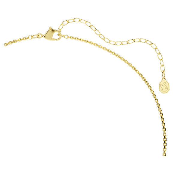 Collar Hyperbola, Talla redonda, Blanco, Baño tono oro - Swarovski, 5740410