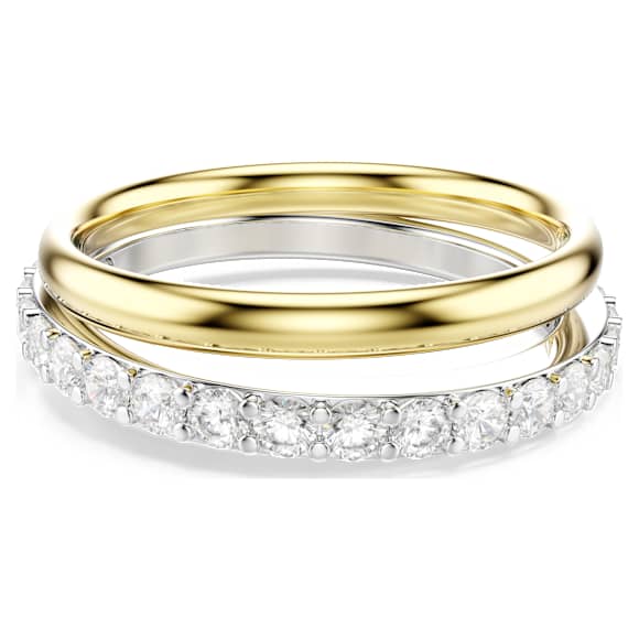 Bague cocktail Hyperbola, Taille ronde, Blanche, Finition mix de métal - Swarovski, 5740414