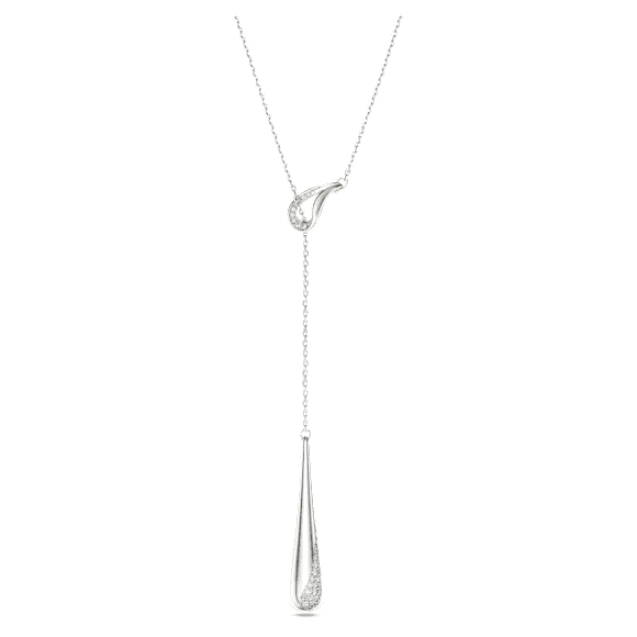Swarovski Classica Y 字形鏈墜, 圓形切割, 白色, 925 銀 - Swarovski, 5741221