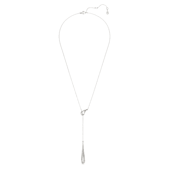 Swarovski Classica Y 字形鏈墜, 圓形切割, 白色, 925 銀 - Swarovski, 5741221