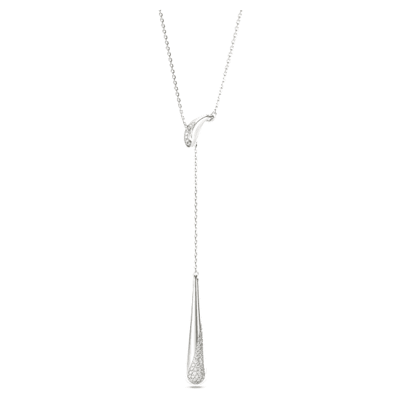 Swarovski Classica Y 字形鏈墜, 圓形切割, 白色, 925 銀 - Swarovski, 5741221