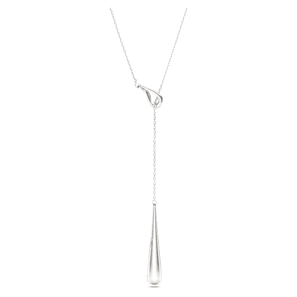 Swarovski Classica Y 字形鏈墜, 圓形切割, 白色, 925 銀 - Swarovski, 5741221