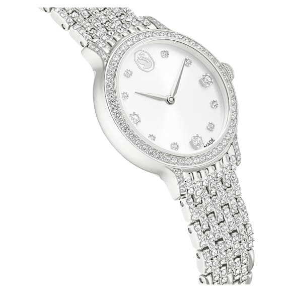 Imber óra, Svájci gyártmány, Fémszíj, Ezüst tónusú, Rozsdamentes acél - Swarovski, 5741229