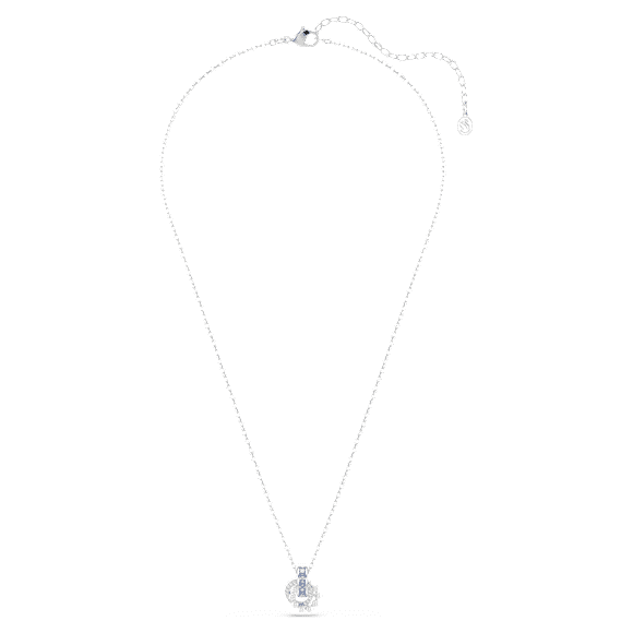 Connexus 链坠, 仿水晶珍珠, 混合切割, 蓝色, 镀铑 - Swarovski, 5741331