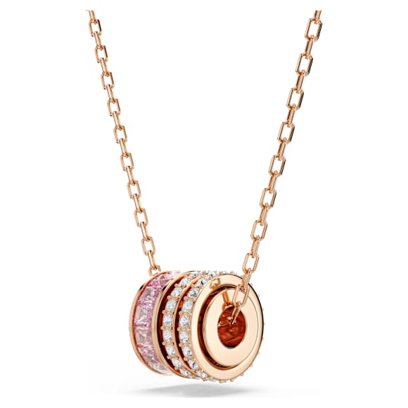 Connexus pendant, Mixed cuts, Pink, Rose gold-tone plated - Swarovski, 5741332