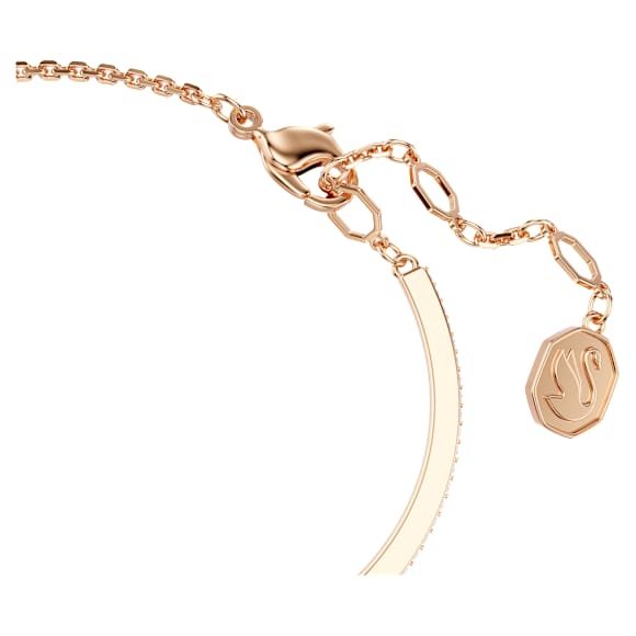 Symbolica bangle, Pavé, Horseshoe, White, Rose gold-tone plated - Swarovski, 5741461