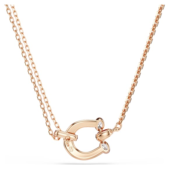 Symbolica pendant, Pavé, Horseshoe, White, 18K rose gold finish - Swarovski, 5741462