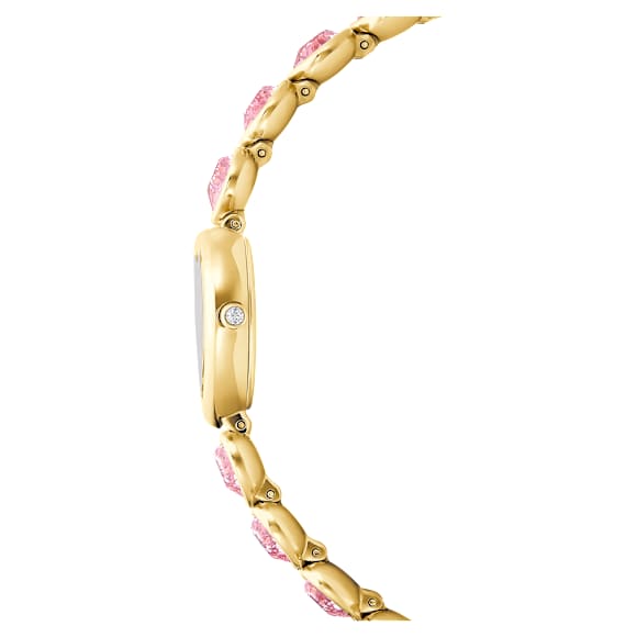 Idyllia Heart ウォッチ, クリスタルを使ったブレスレット, ピンク