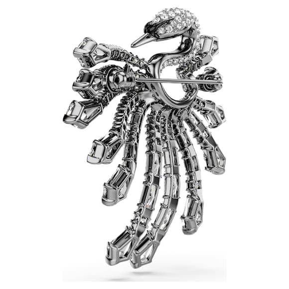 The Vienna Collection bross, Hattyú, Fehér, Ruténium bevonattal - Swarovski, 5741557