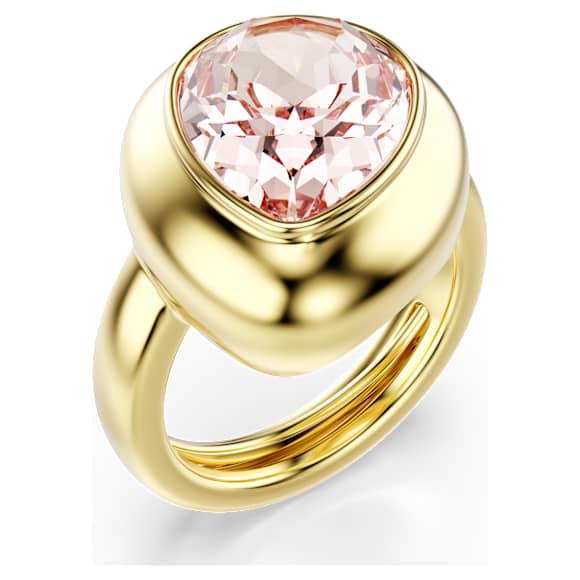 Gema motif ring, Set (3), Multicolored, 18K gold finish - Swarovski, 5741583