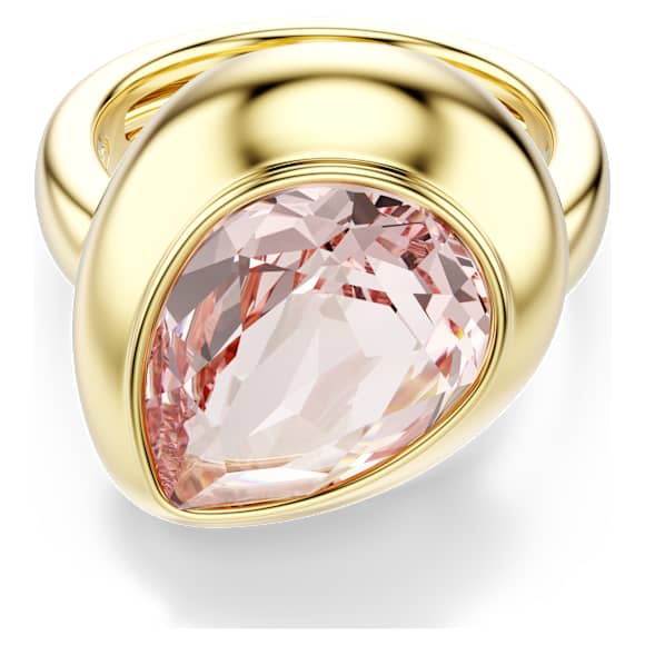 Prstan z motivom Gema, Komplet (3), Večbarven, PVD zlatega odtenka - Swarovski, 5741583