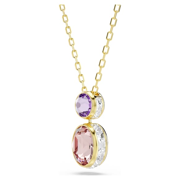 Pendentif Chroma, Tailles variées, Multicolore, Doré à l’or 18 carats (750/1000) - Swarovski, 5741586