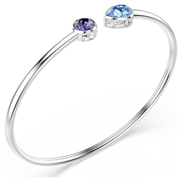 Bransoletka typu bangle Chroma, Szlify różnorodne, Różnokolorowa, Powłoka z rodu - Swarovski, 5741780