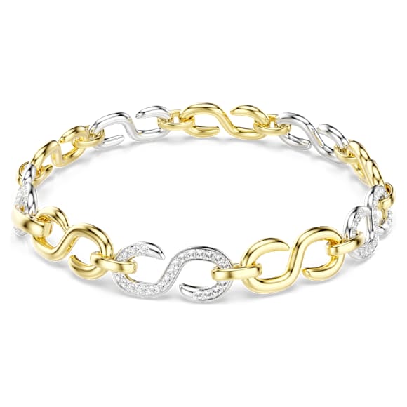 Dextera karkötő, Körmetszéses, Fehér, Kevertfém-felület - Swarovski, 5741792