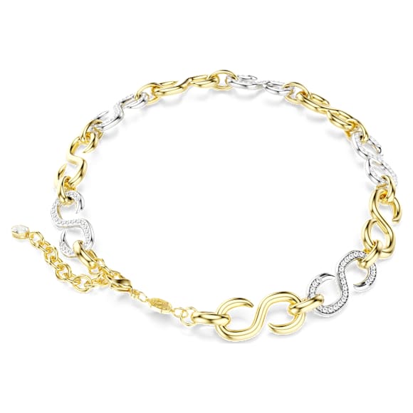 Dextera Kolye, Yuvarlak kesim, Zincir, Beyaz, Karışık metal yüzey - Swarovski, 5741795