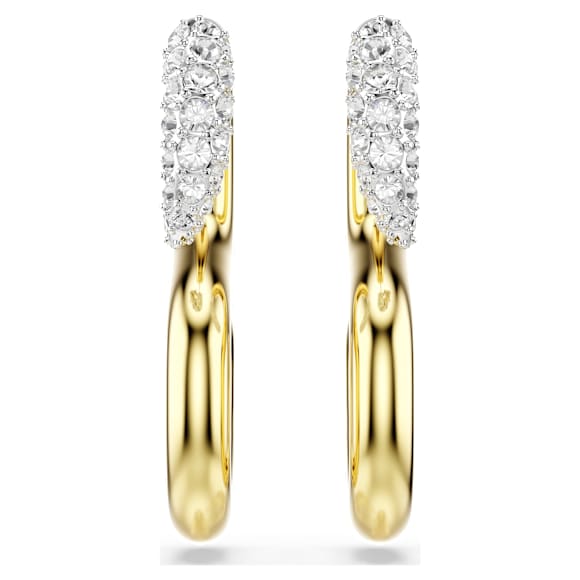 Suknjice za uhane Dextera, Okrogli rez, Beli, Prevleka iz mešanih kovin - Swarovski, 5741796