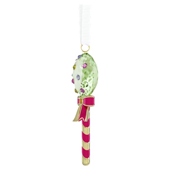Holiday Cheers Dulcis 棒棒糖挂饰，绿色 - Swarovski, 5742104