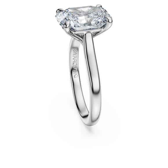 Bague solitaire Eternity, Diamants de synthèse 3,88 ct tw, Forme octogonale, Or blanc 18 carats - Swarovski, 5742192