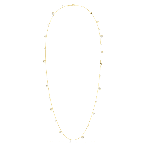 Una Angelic 項鏈, 水晶珍珠, 圓形切割, 白色, 鍍金色色調 - Swarovski, 5742380